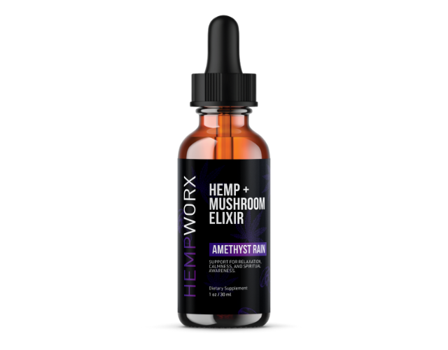 Hempworx Hemp Mushroom Elixir Amethyst Rain Oil