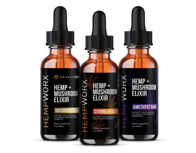 HempWorx Hemp + Mushroom Elixir Oil