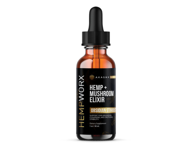 Hempworx Hemp Mushroom Elixir Obsidian Stardust Oil