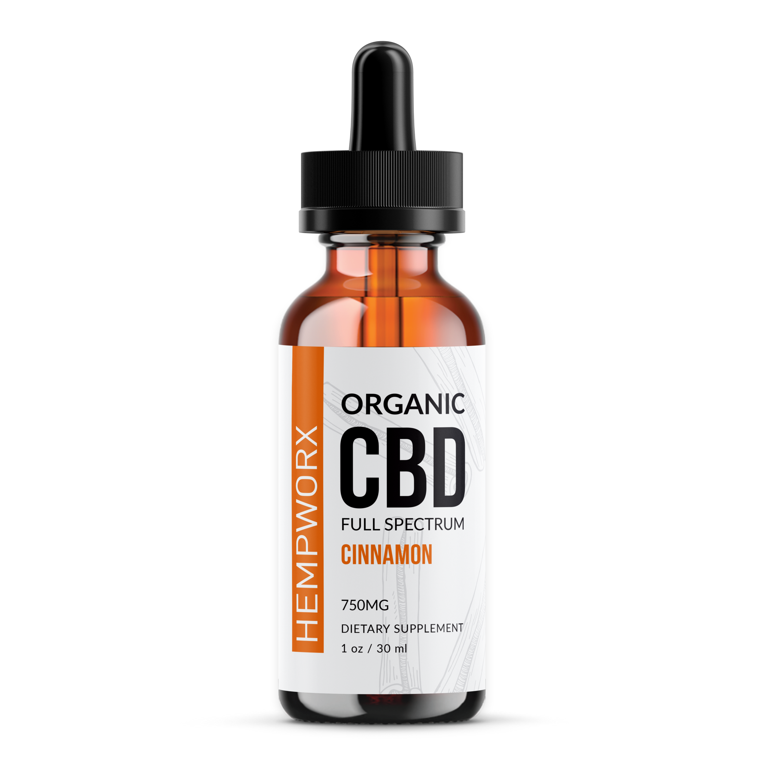 HempWorx 750 CBD Oil Cinnamon Full Spectrum