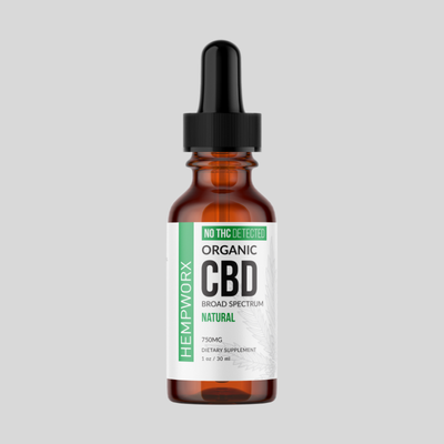 HempWorx Organic Broad-Spectrum 750 CBD Oil – Natural
